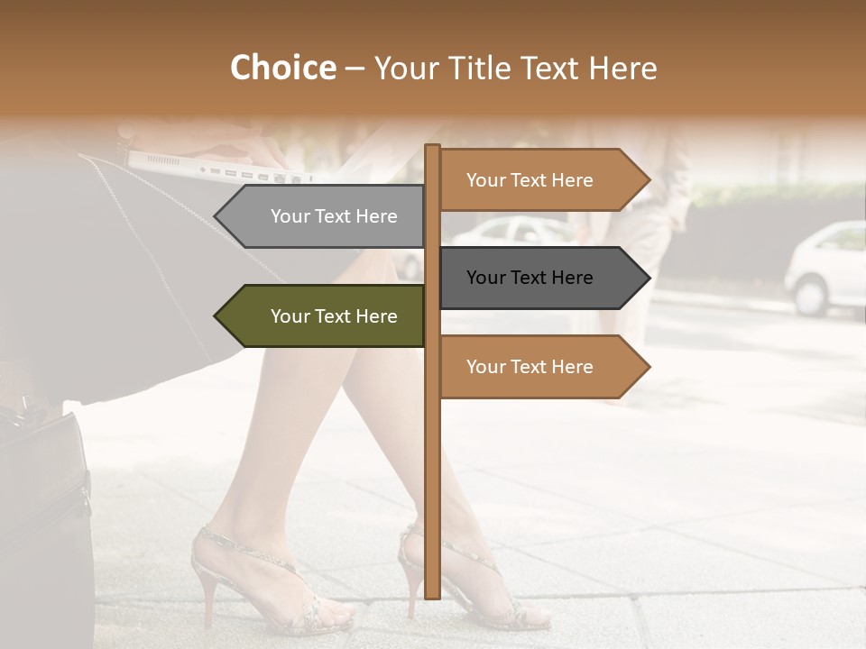 Trees Legs Street PowerPoint Template
