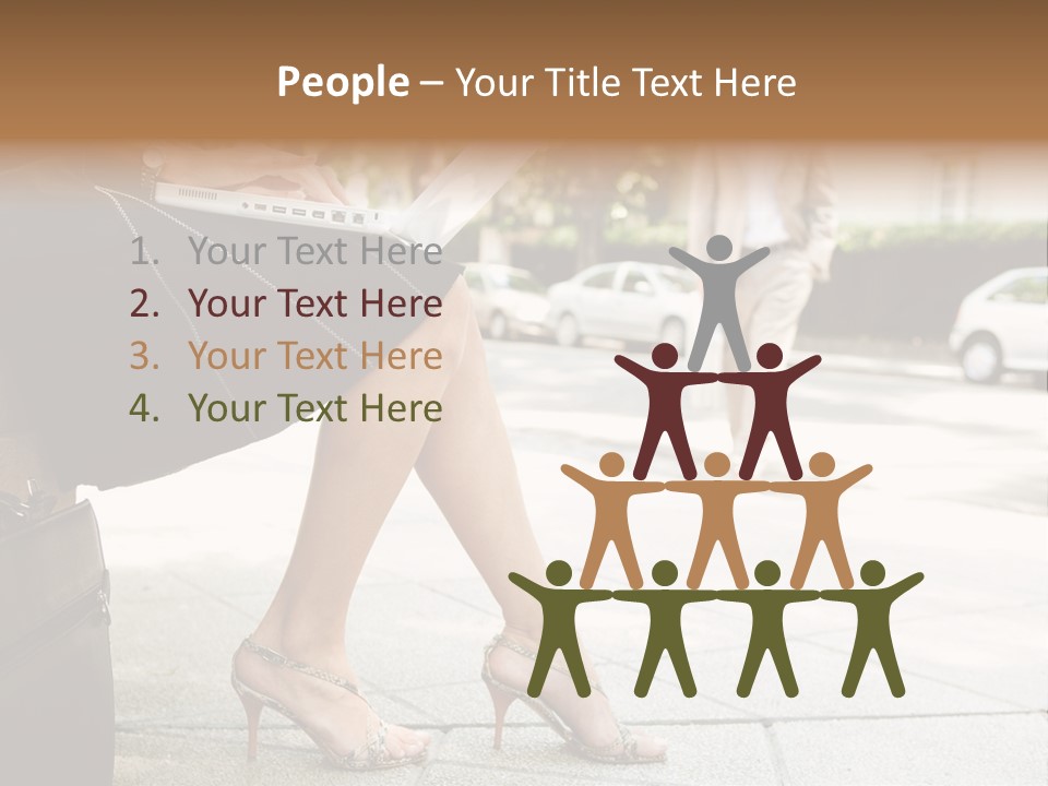 Trees Legs Street PowerPoint Template