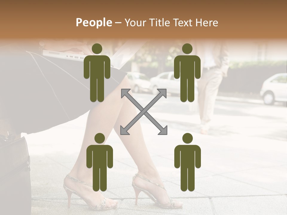 Trees Legs Street PowerPoint Template