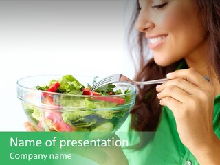 Girl Appetizer Starter PowerPoint Template