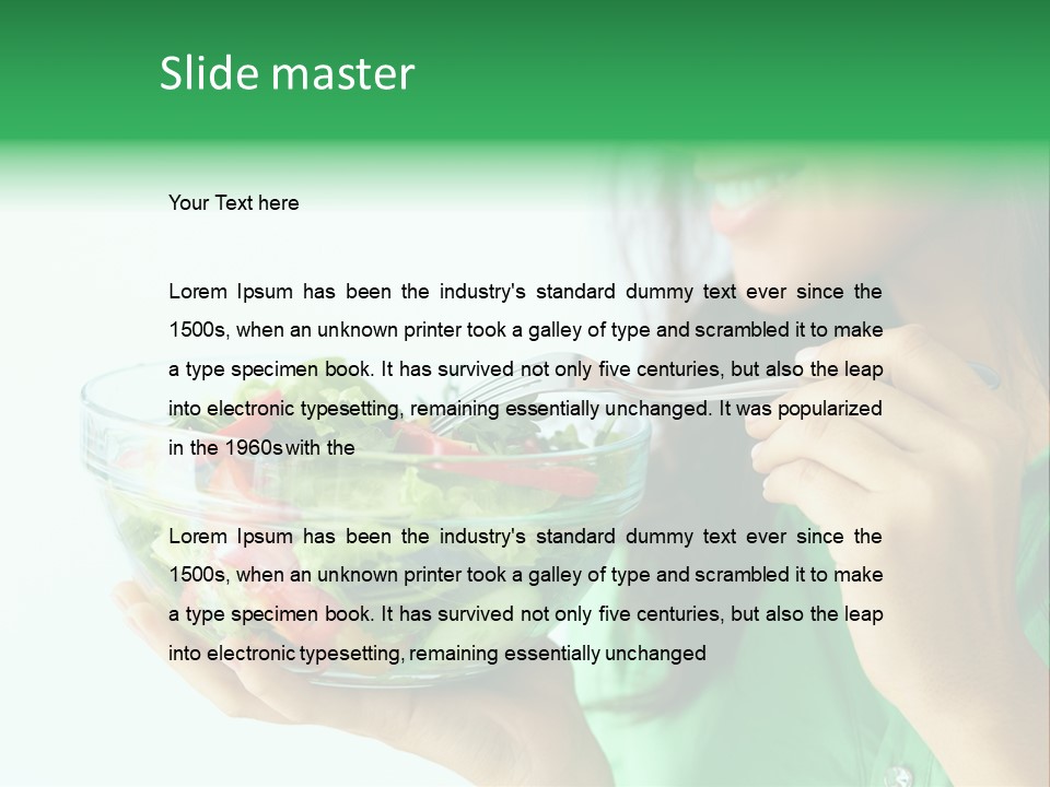 Girl Appetizer Starter PowerPoint Template