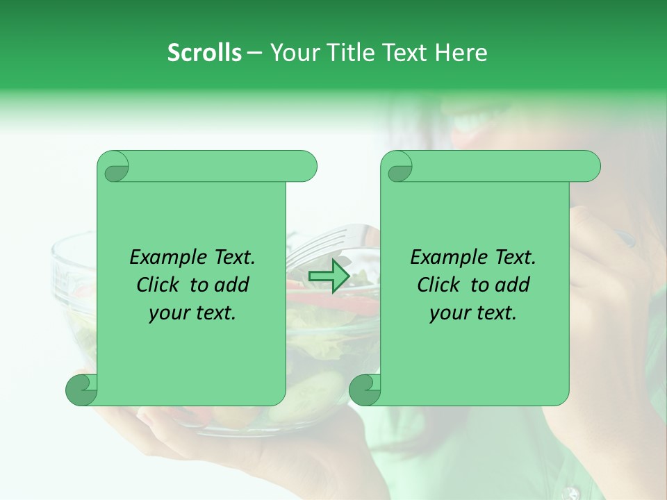 Girl Appetizer Starter PowerPoint Template