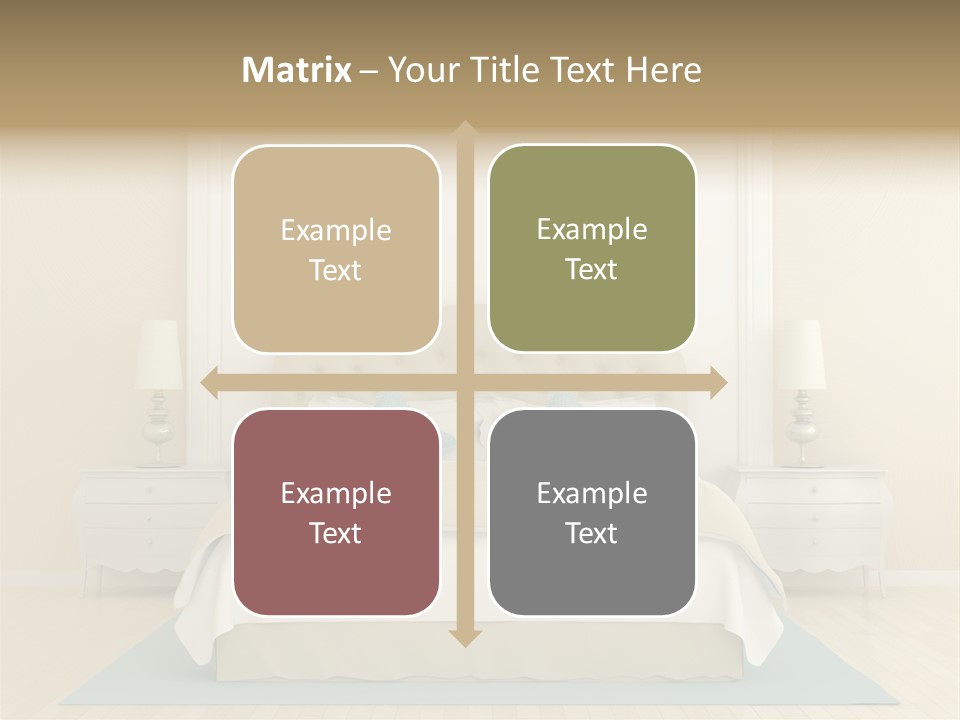 Furniture Comfortable Bed PowerPoint Template