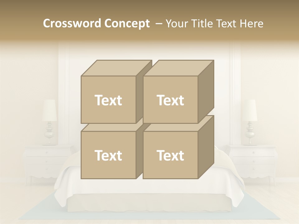 Furniture Comfortable Bed PowerPoint Template