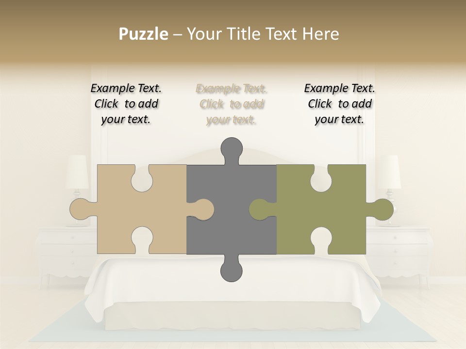 Furniture Comfortable Bed PowerPoint Template