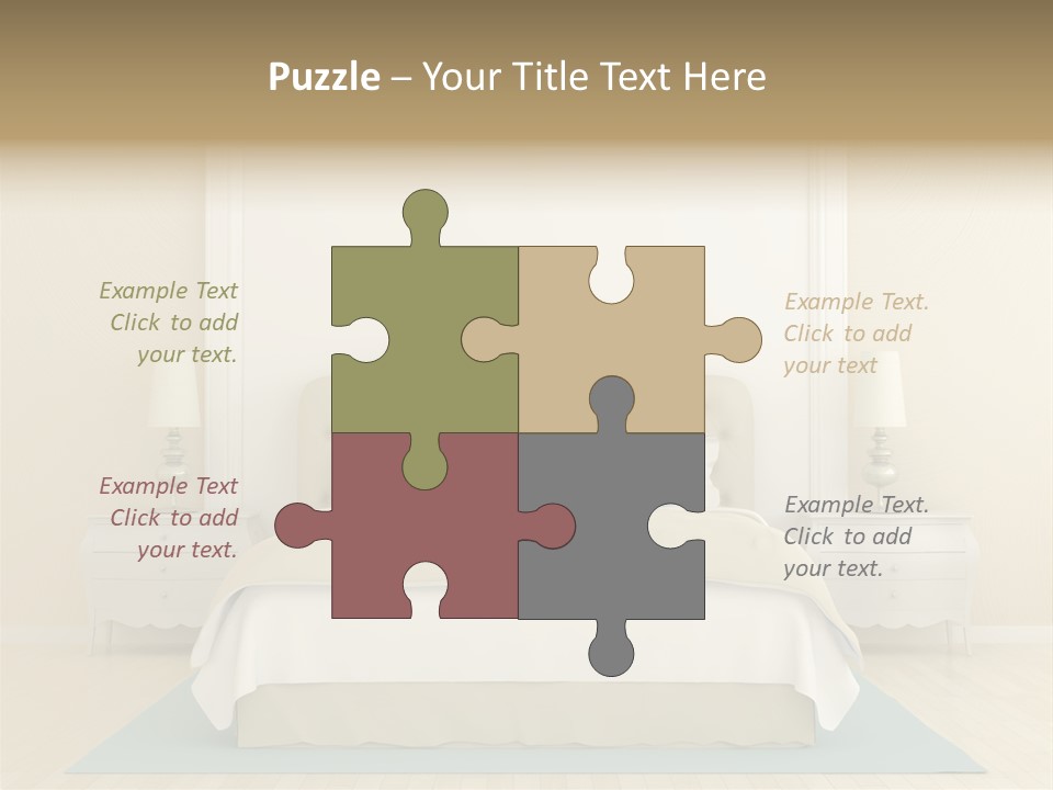 Furniture Comfortable Bed PowerPoint Template