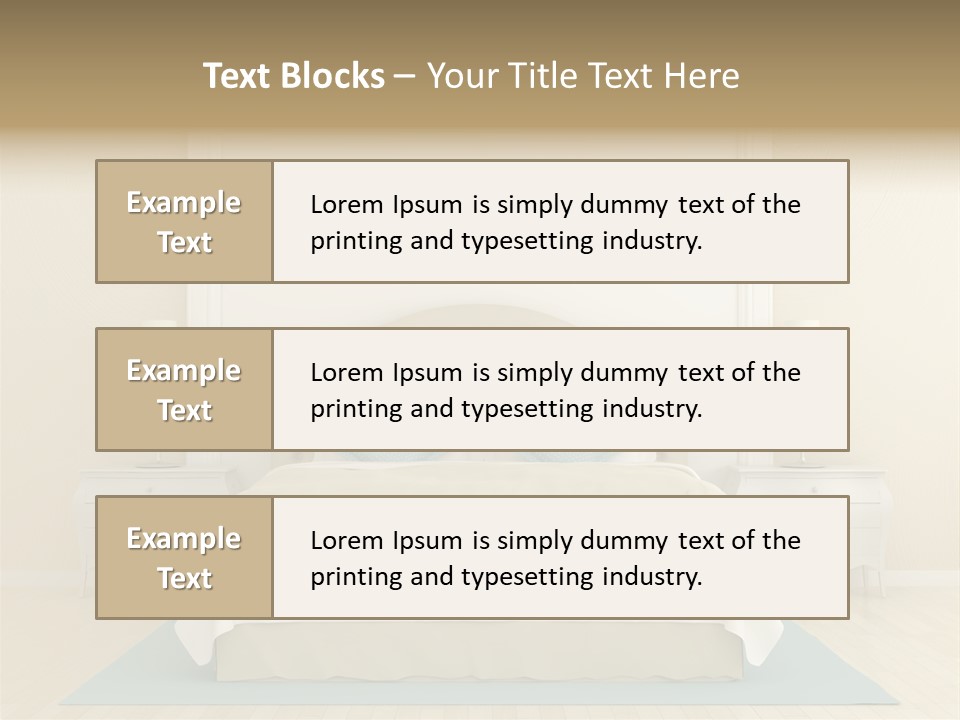 Furniture Comfortable Bed PowerPoint Template