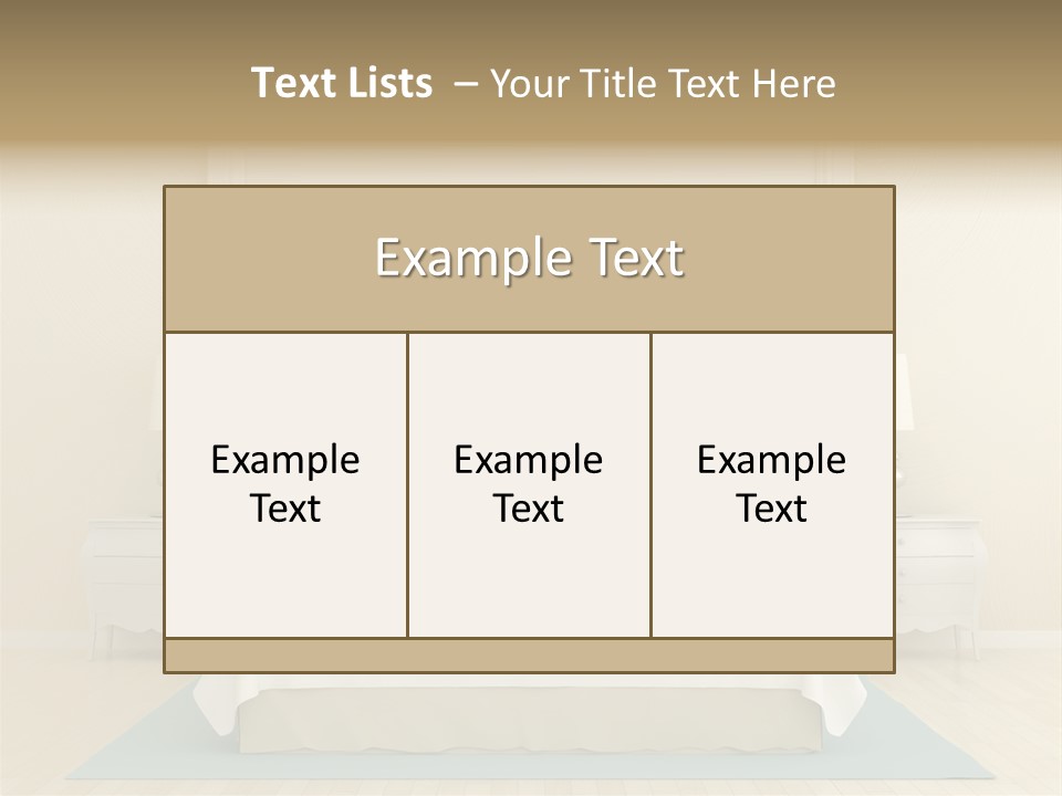 Furniture Comfortable Bed PowerPoint Template