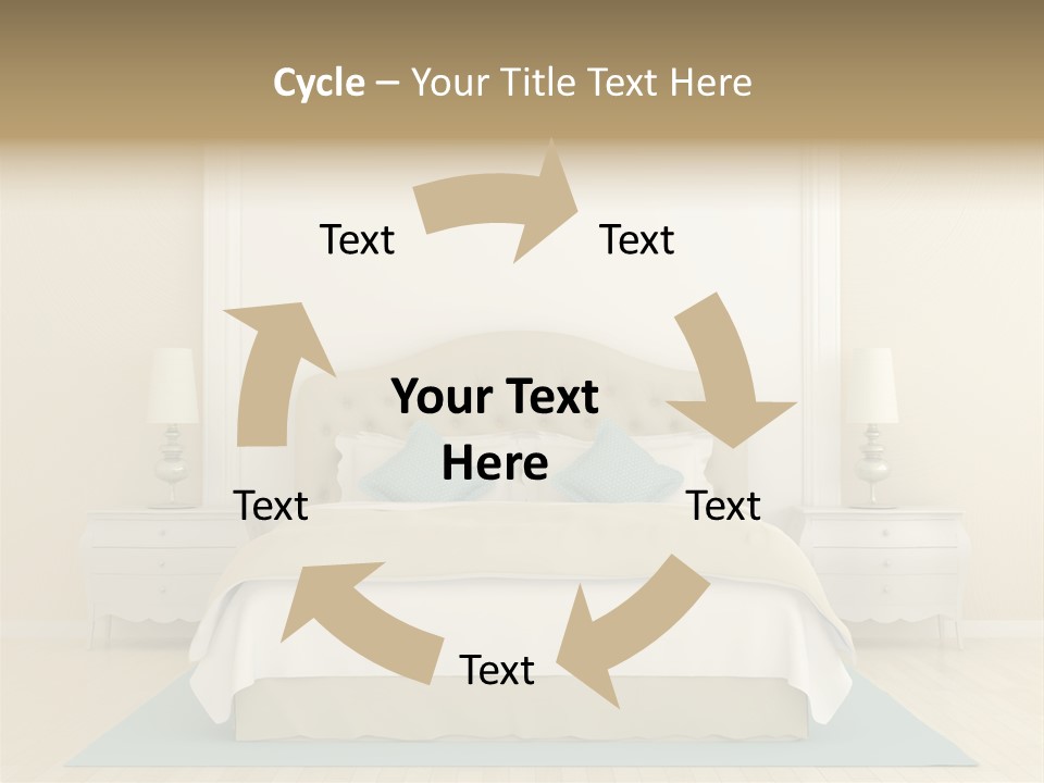 Furniture Comfortable Bed PowerPoint Template