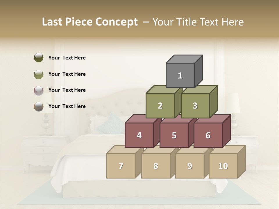 Furniture Comfortable Bed PowerPoint Template