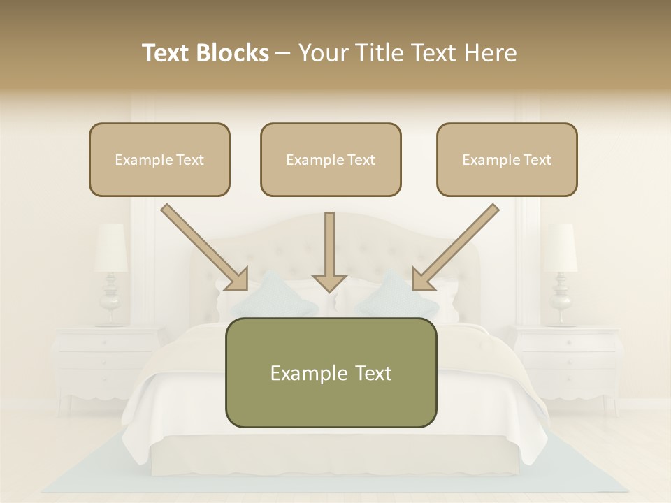 Furniture Comfortable Bed PowerPoint Template