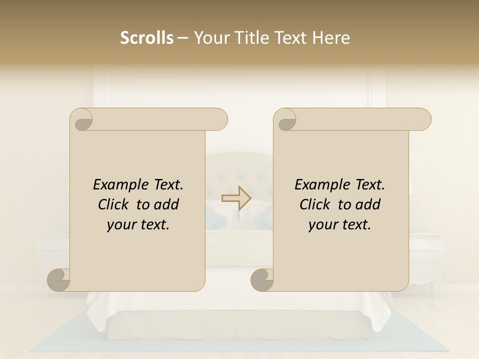 Furniture Comfortable Bed PowerPoint Template
