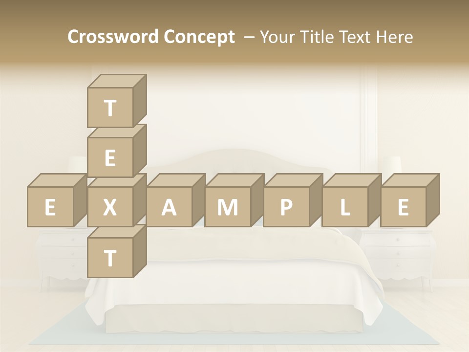 Furniture Comfortable Bed PowerPoint Template