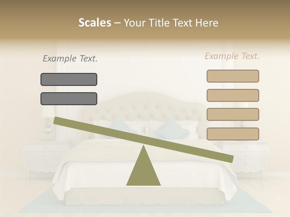 Furniture Comfortable Bed PowerPoint Template