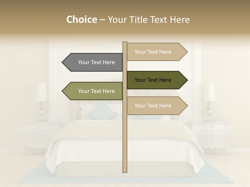 Furniture Comfortable Bed PowerPoint Template