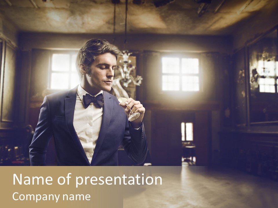 Man Luxury Party PowerPoint Template