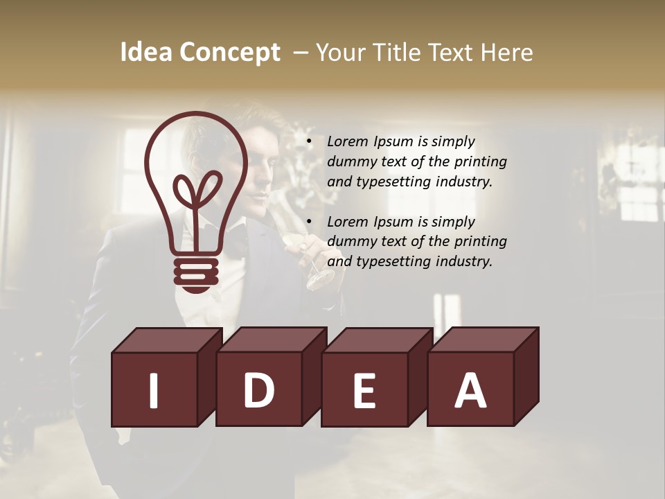 Man Luxury Party PowerPoint Template