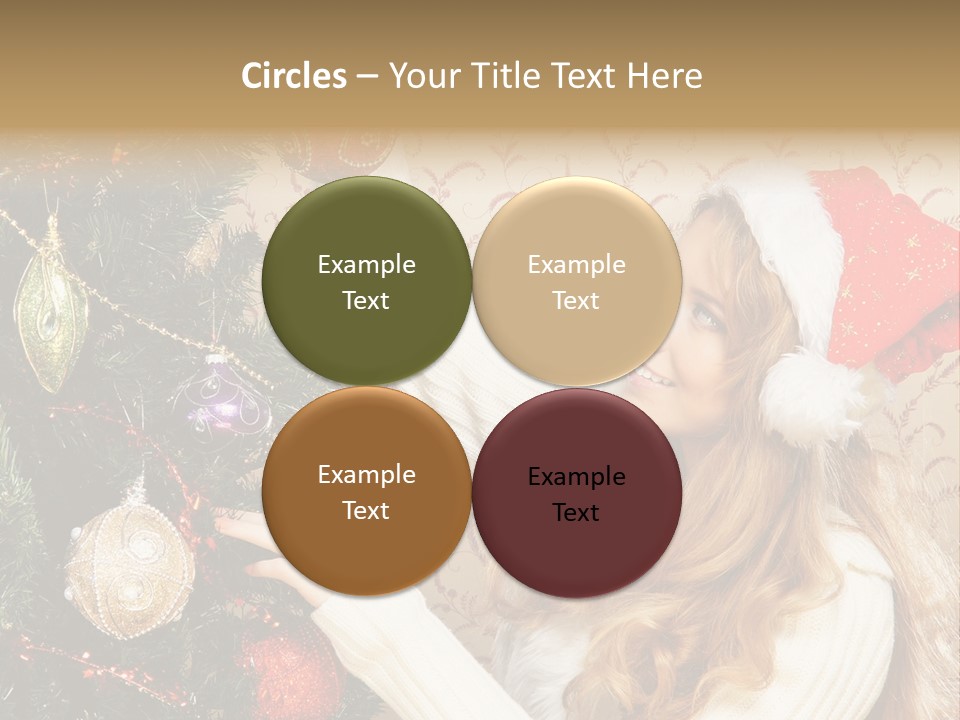 Beauty Golden Decorate PowerPoint Template