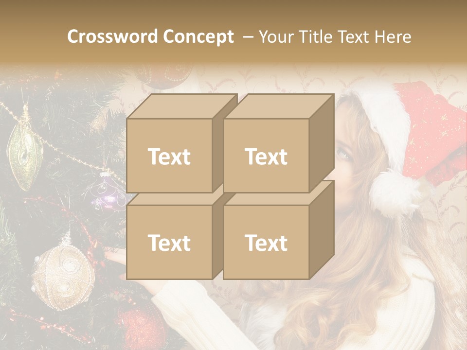 Beauty Golden Decorate PowerPoint Template