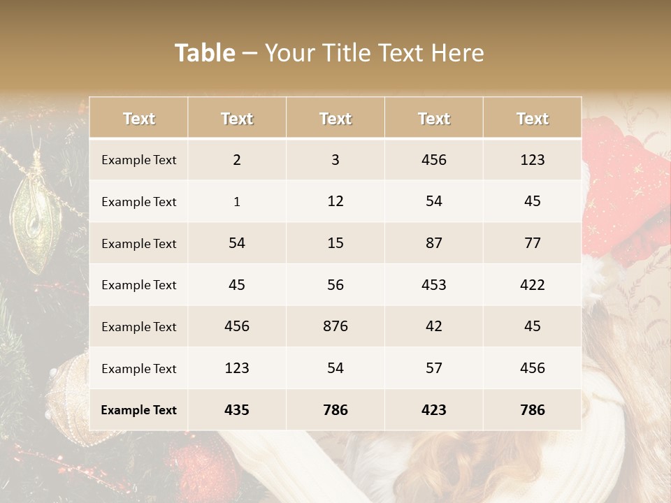 Beauty Golden Decorate PowerPoint Template