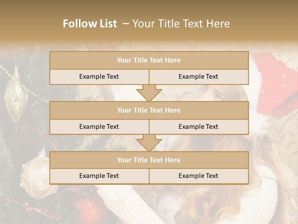 Beauty Golden Decorate PowerPoint Template