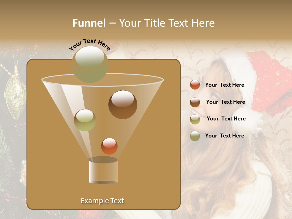 Beauty Golden Decorate PowerPoint Template