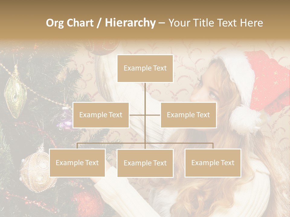 Beauty Golden Decorate PowerPoint Template