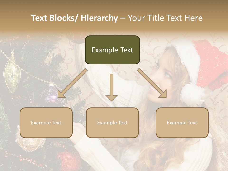 Beauty Golden Decorate PowerPoint Template
