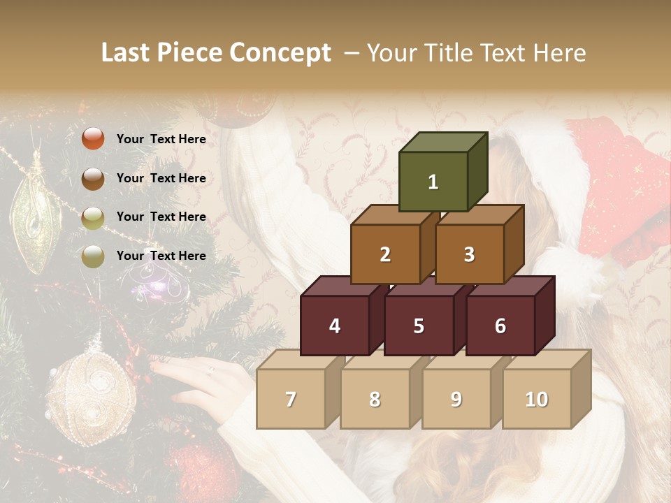 Beauty Golden Decorate PowerPoint Template