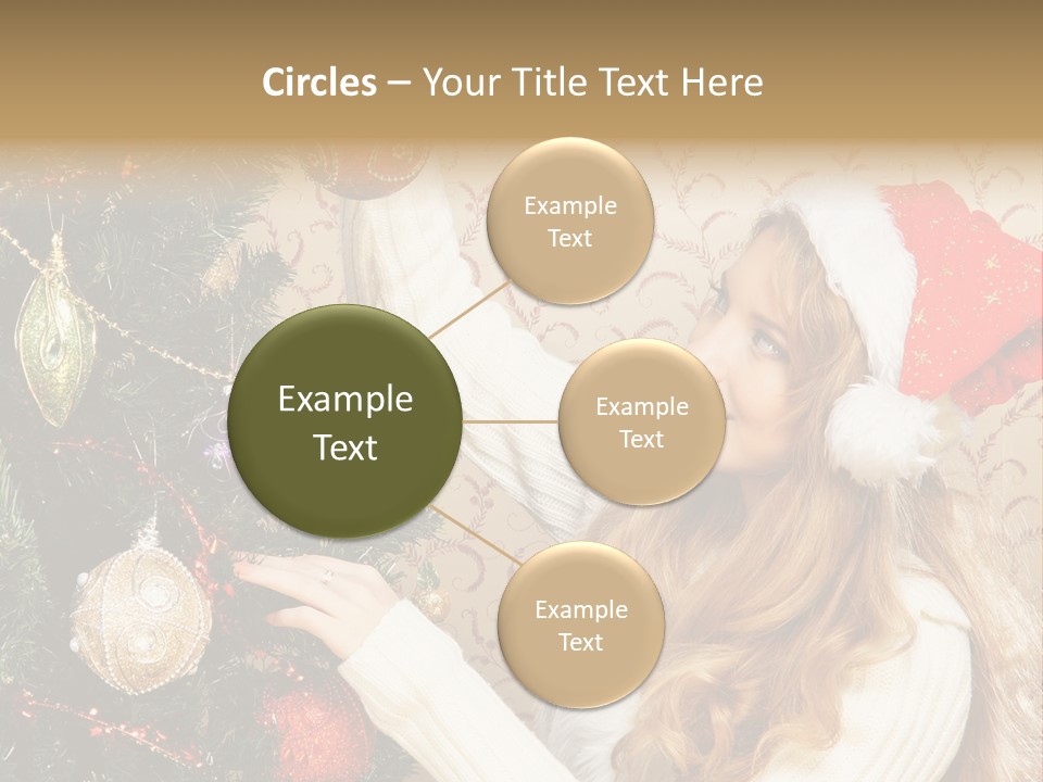 Beauty Golden Decorate PowerPoint Template