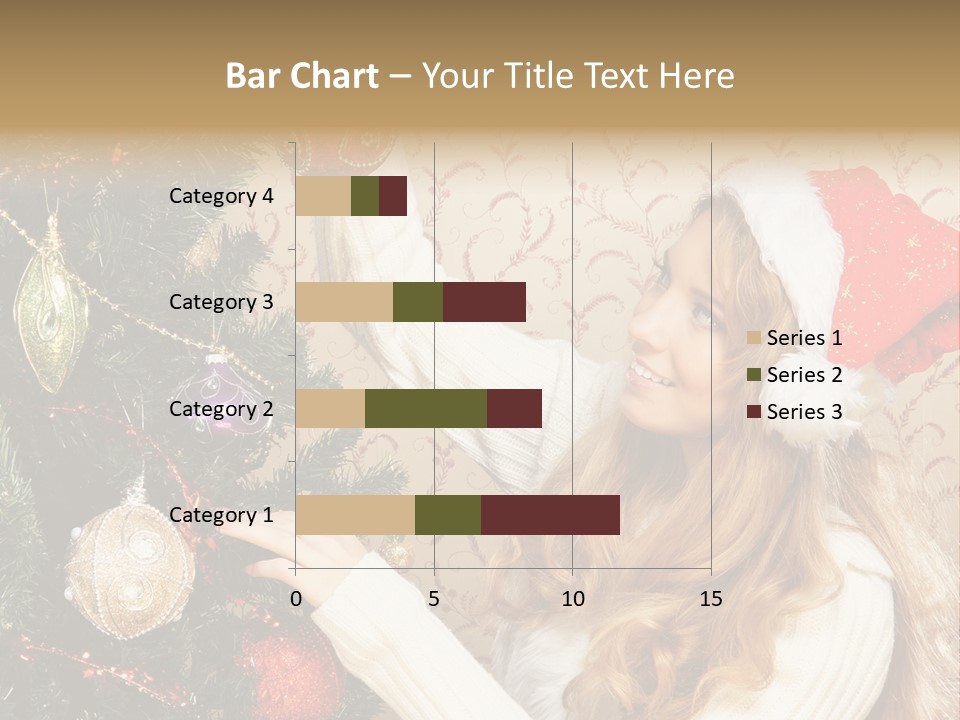 Beauty Golden Decorate PowerPoint Template
