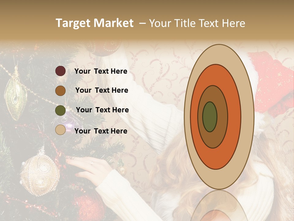 Beauty Golden Decorate PowerPoint Template