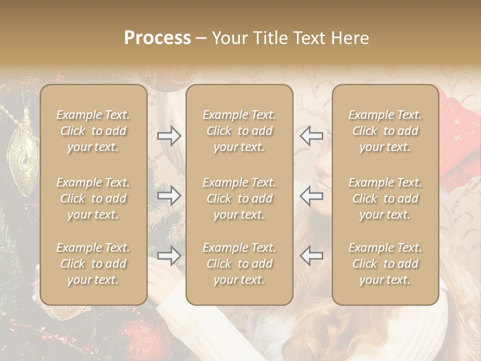 Beauty Golden Decorate PowerPoint Template