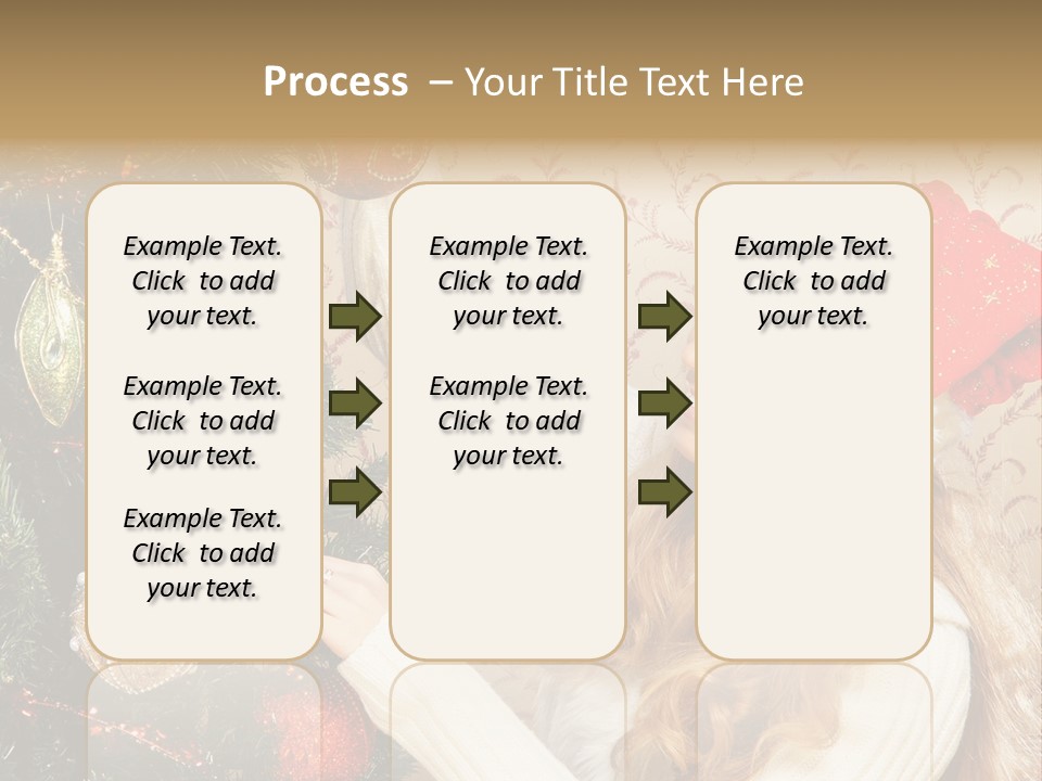 Beauty Golden Decorate PowerPoint Template