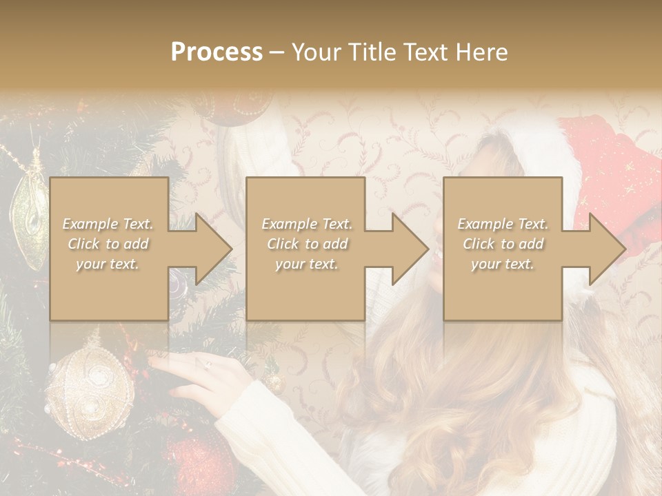 Beauty Golden Decorate PowerPoint Template