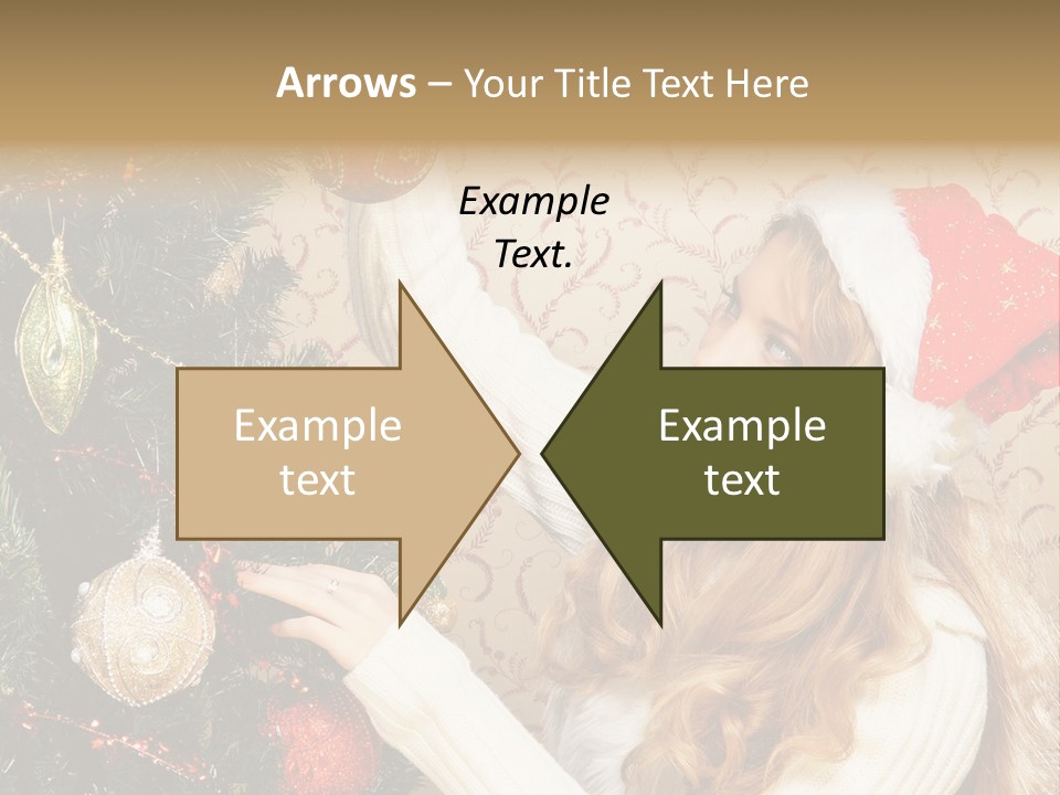 Beauty Golden Decorate PowerPoint Template