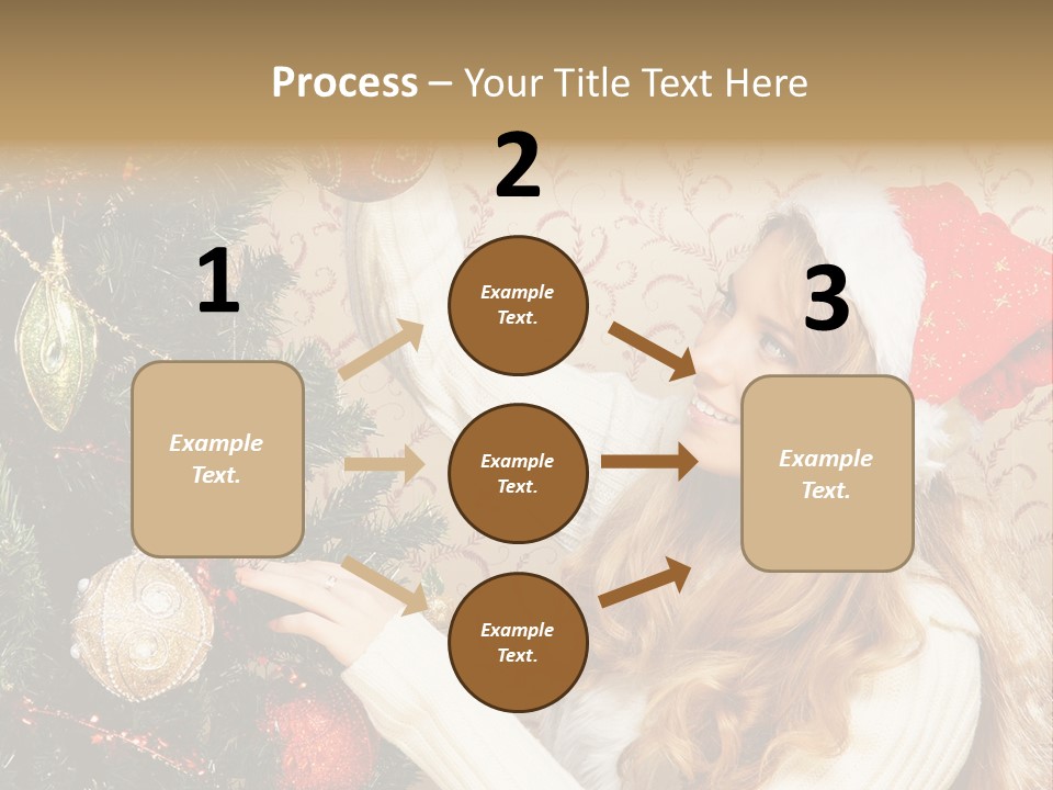Beauty Golden Decorate PowerPoint Template