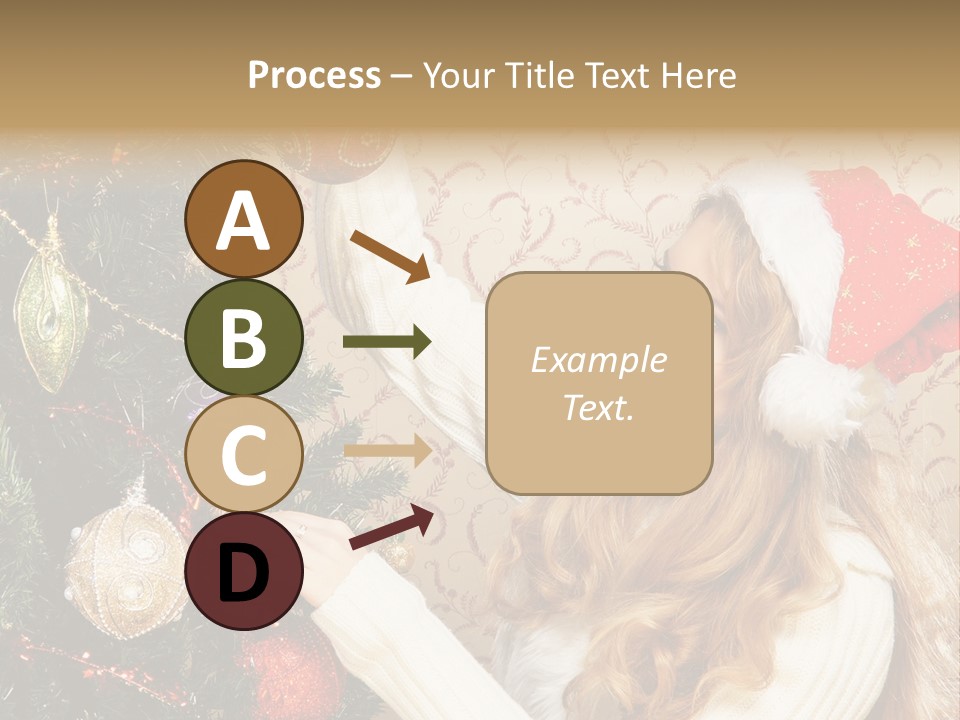Beauty Golden Decorate PowerPoint Template