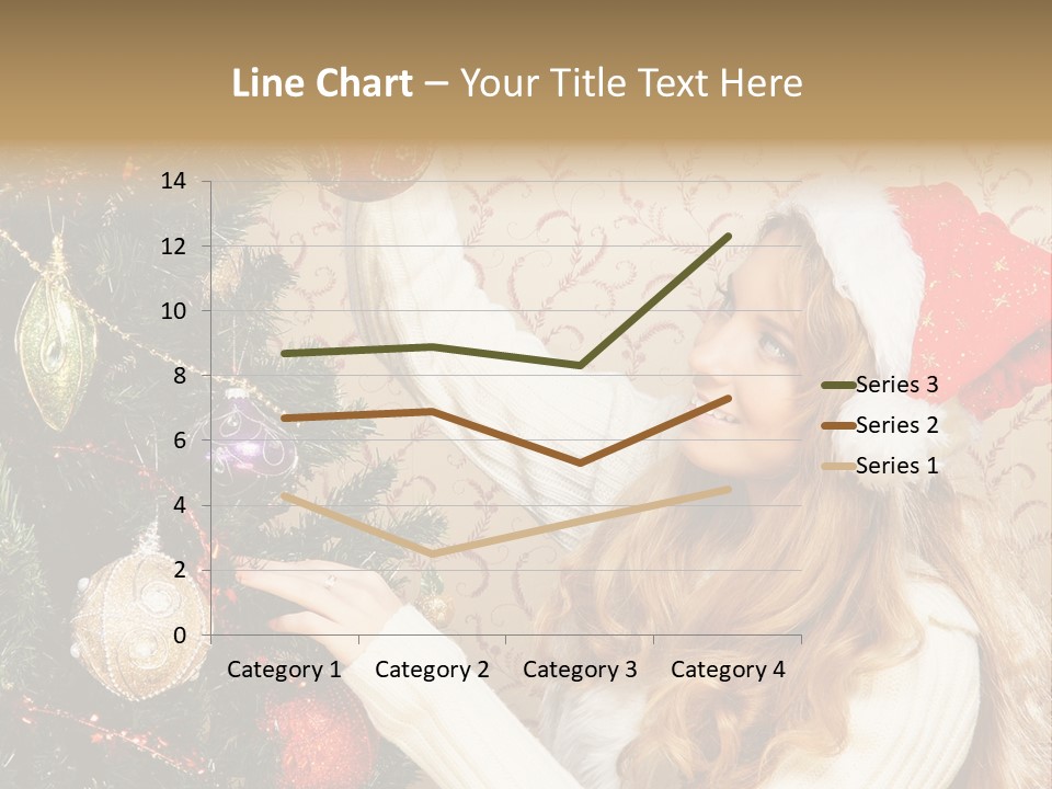 Beauty Golden Decorate PowerPoint Template