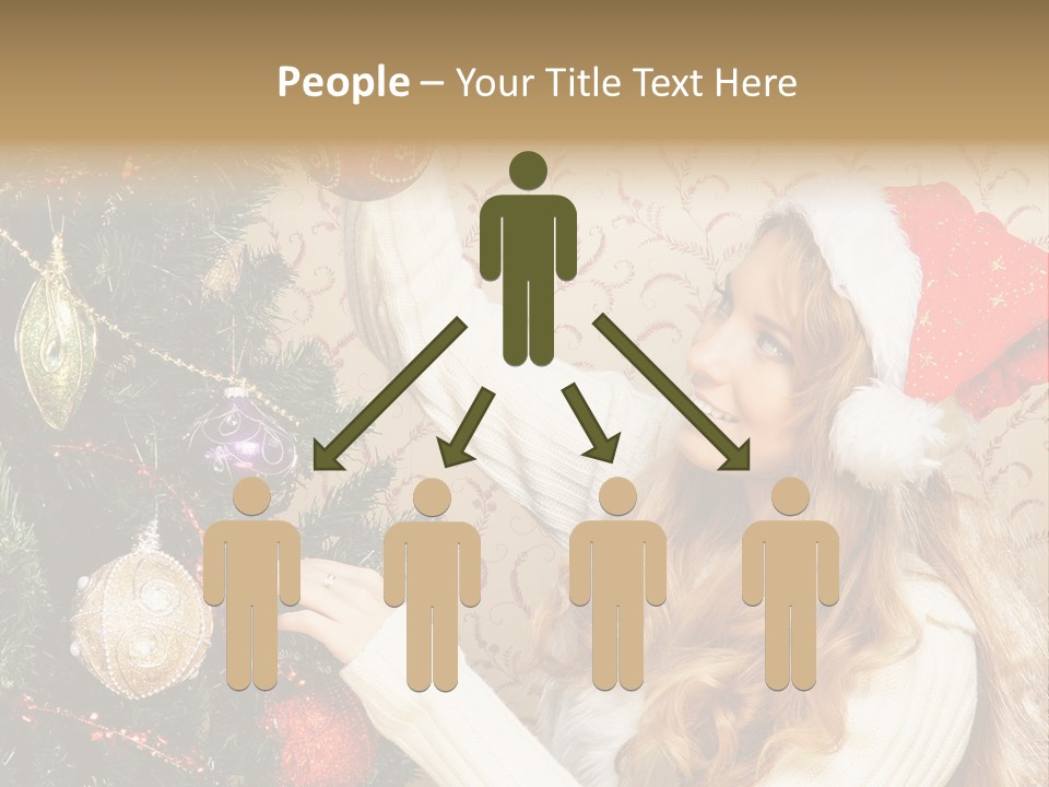 Beauty Golden Decorate PowerPoint Template