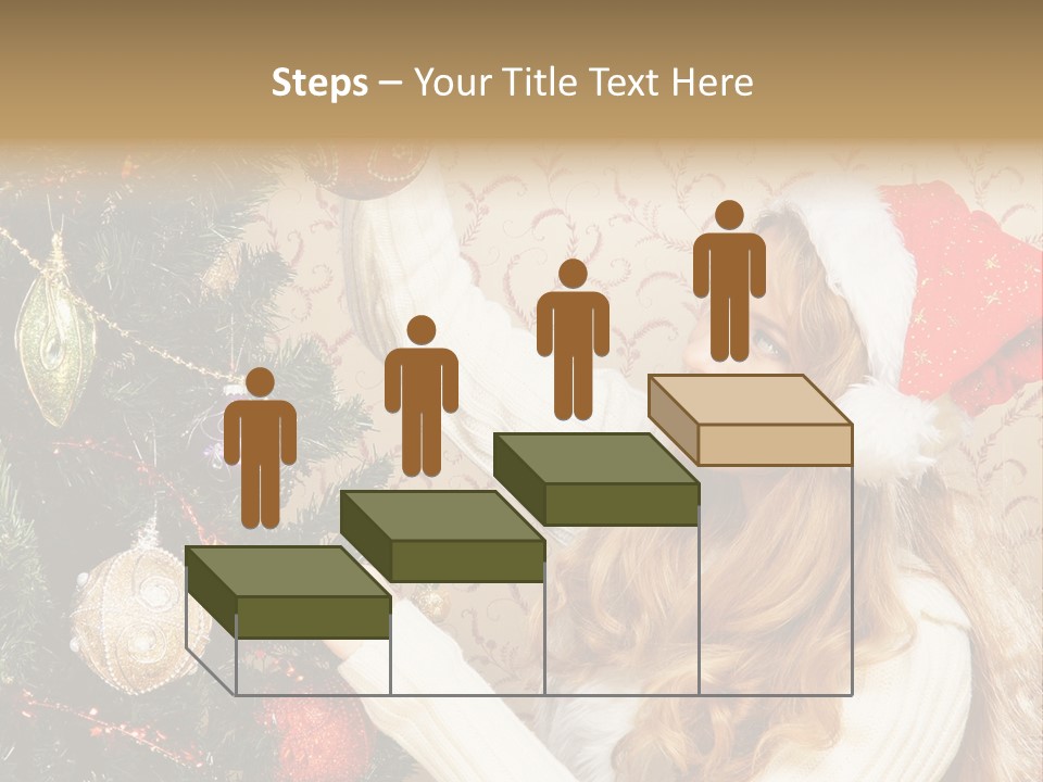 Beauty Golden Decorate PowerPoint Template