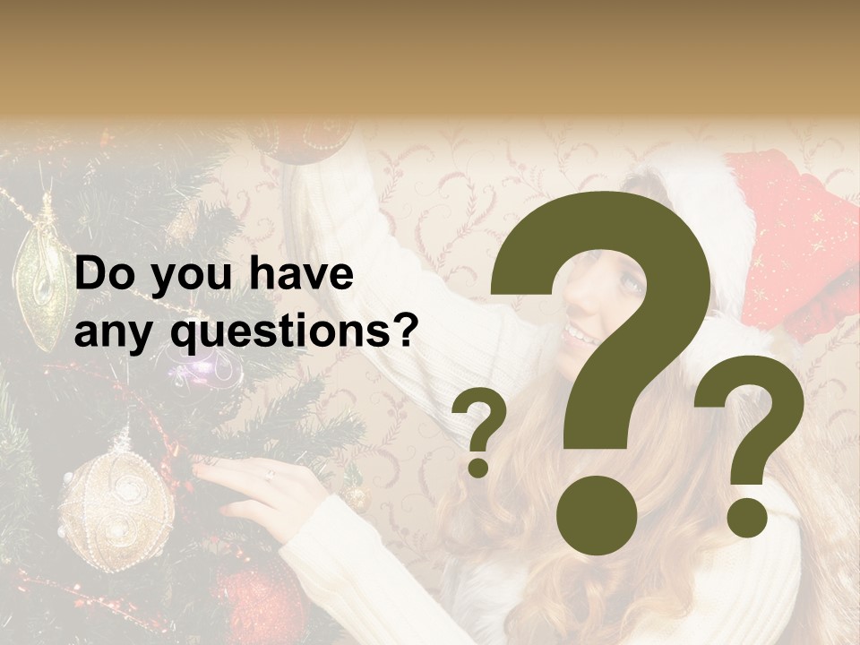 Beauty Golden Decorate PowerPoint Template