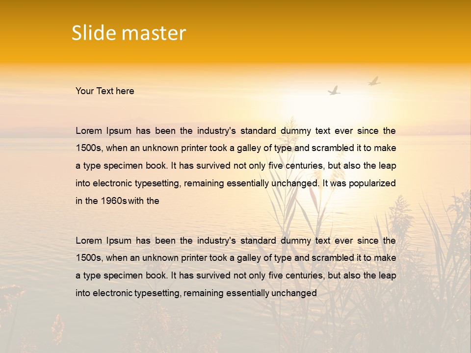 Summer Fish Lake PowerPoint Template