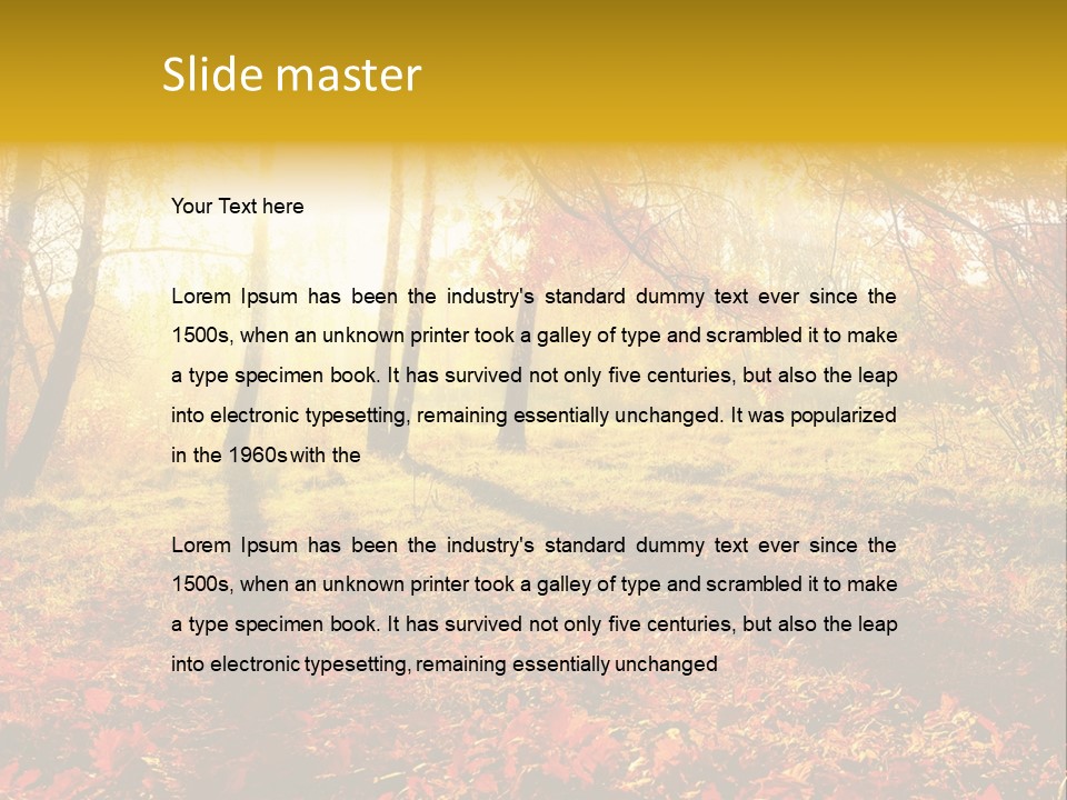 Vibrant Park Leaves PowerPoint Template