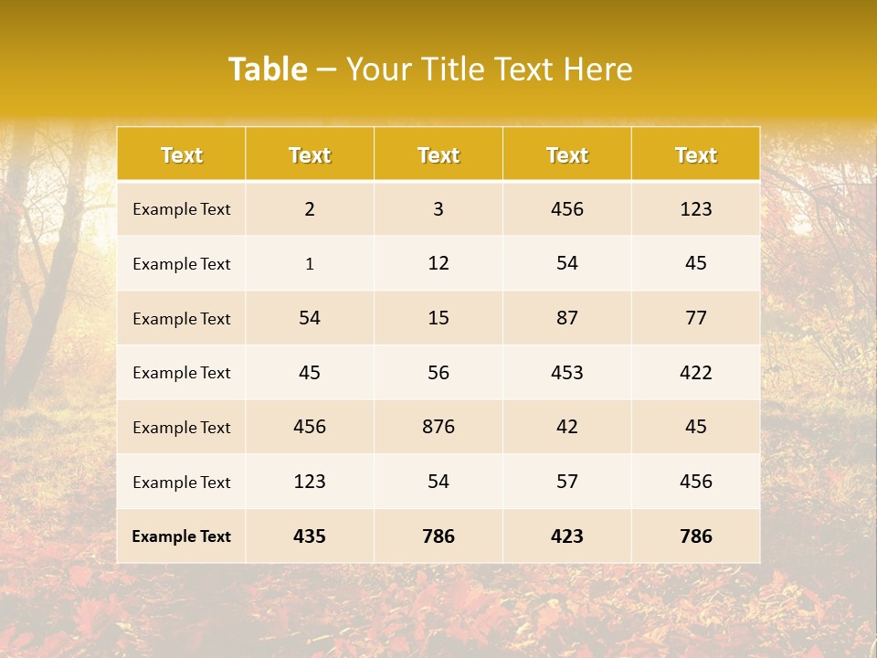 Vibrant Park Leaves PowerPoint Template