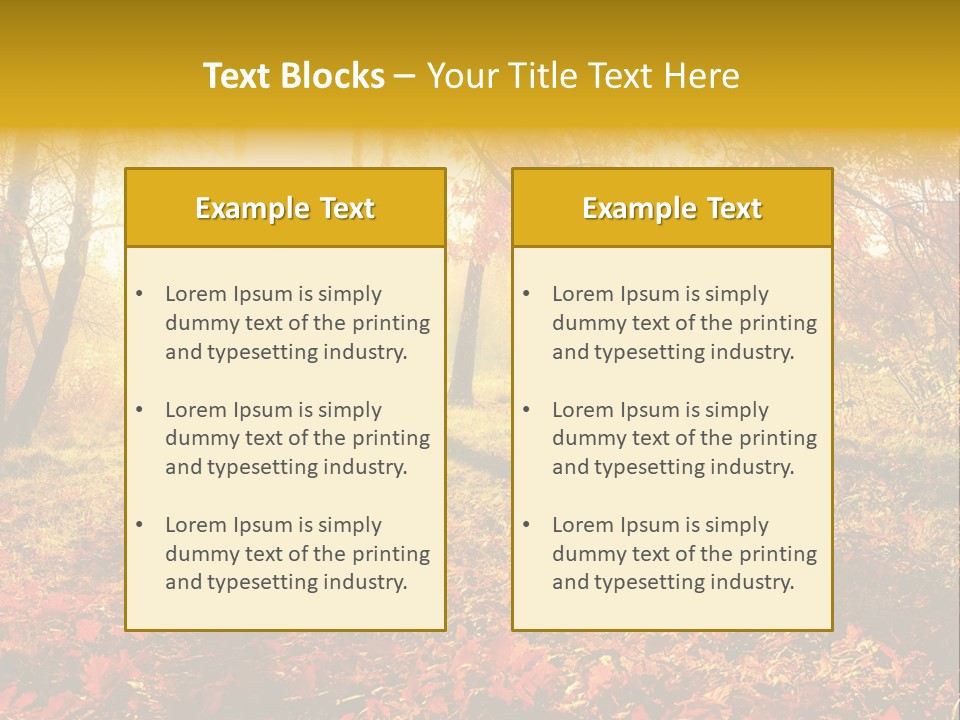 Vibrant Park Leaves PowerPoint Template