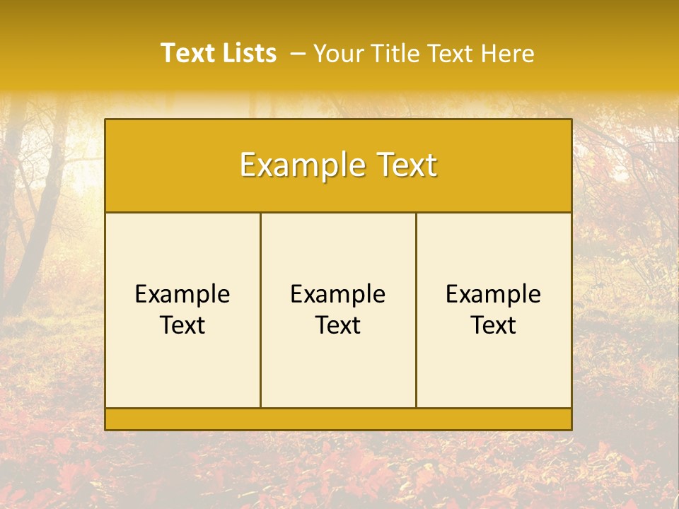 Vibrant Park Leaves PowerPoint Template