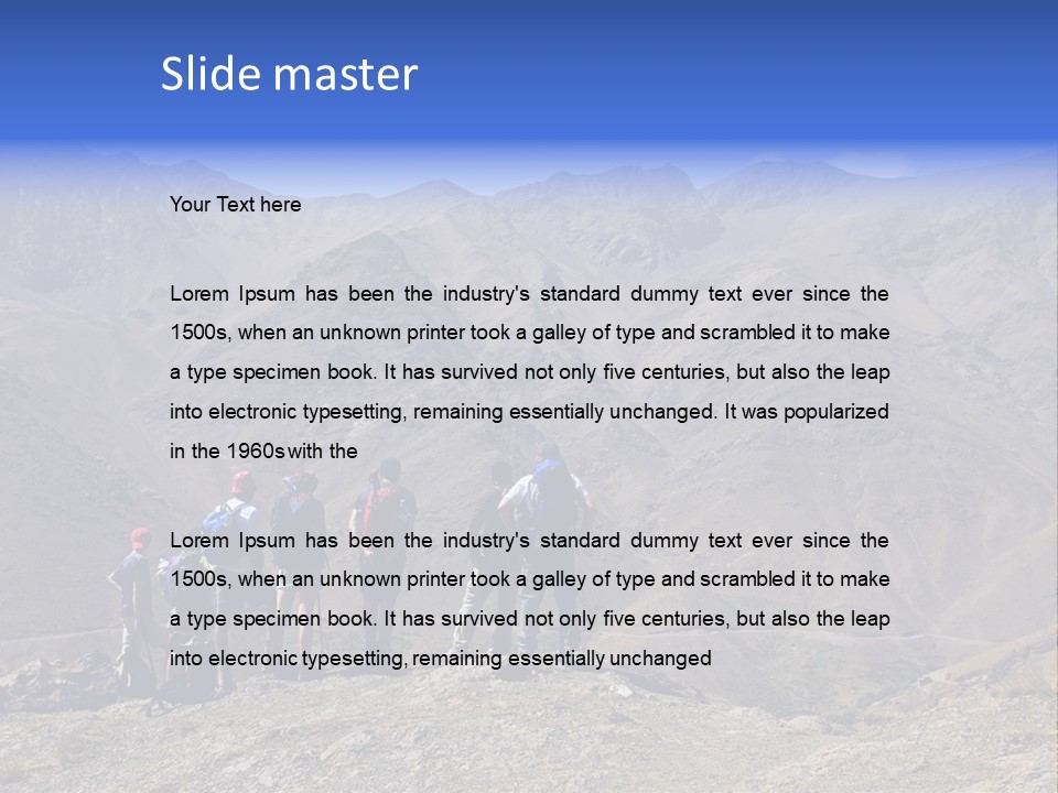 Hiking Amazing Background Landscape PowerPoint Template