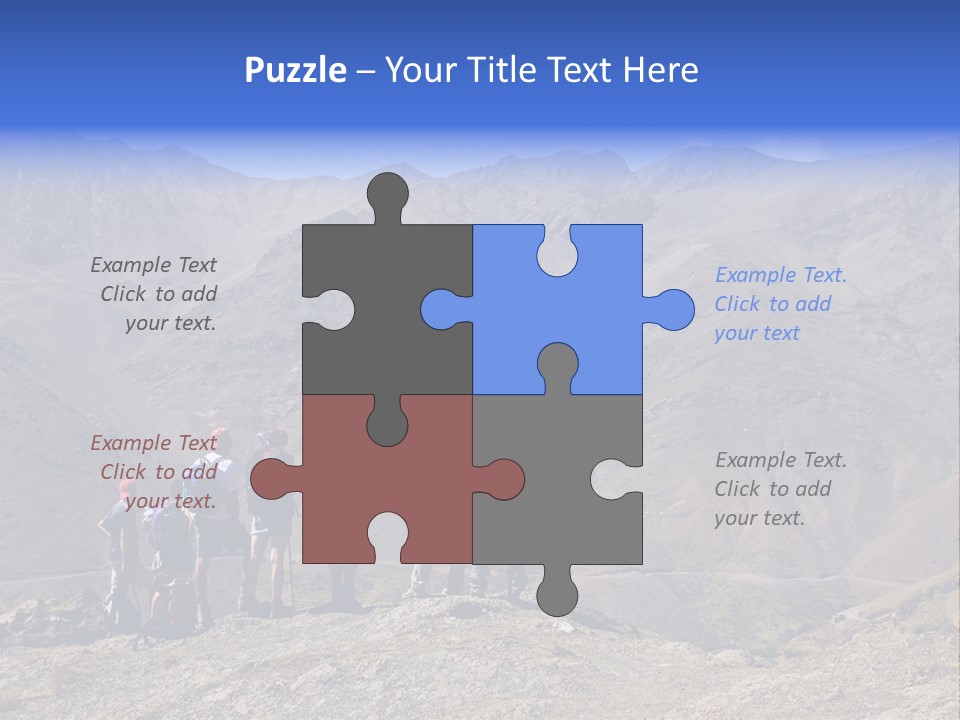 Hiking Amazing Background Landscape PowerPoint Template