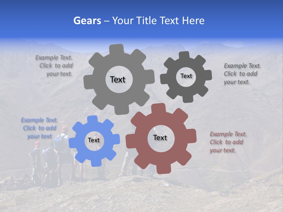 Hiking Amazing Background Landscape PowerPoint Template